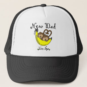 Boné Macacos Pai de Camisetas gêmeos e presentes