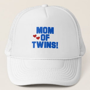 Boné Mãe de Camisetas de texto e presentes de Twins Azu