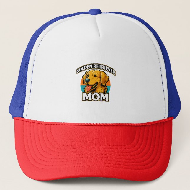 Boné Mãe de Golden Retriever – Design de Adorador de Ca (Frente)