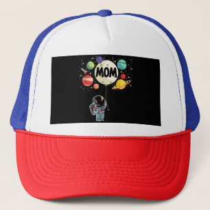 Boné Mãe do Menino do Aniversário Astronauta Espacial 1