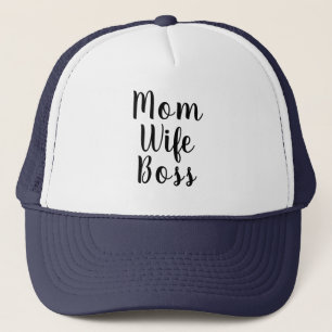 Boné Mãe esposa chefe do script personalizado preto te