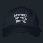 Boné Mãe marinho Azul da Noiva Chapéu Ajustável<br><div class="desc">Mãe divertida do Chapéu da festa de casamento. Escolha sua cor de chapéu e altere as cores da fonte usando o botão personalizá-la.</div>