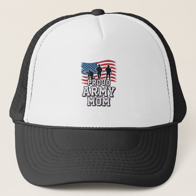 Boné Mãe Orgulhosa do Exército Camisa Militar Patriótic (Frente)