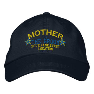 Boné Mãe personalizada das estrelas do azul Dourado do