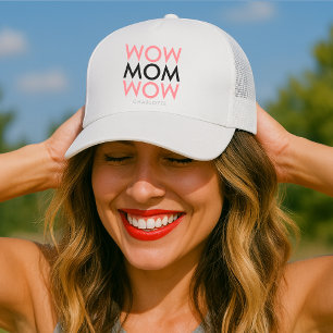 Boné Mãe Uau   Nome do Dia de as mães Super Cuz Rosa 