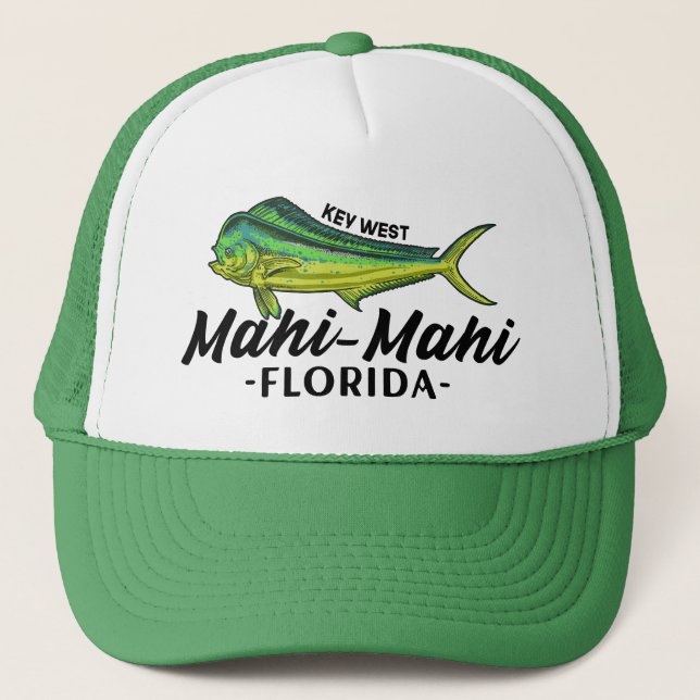 Boné Mahi Key West Florida Fish Coryphaena Gift (Frente)