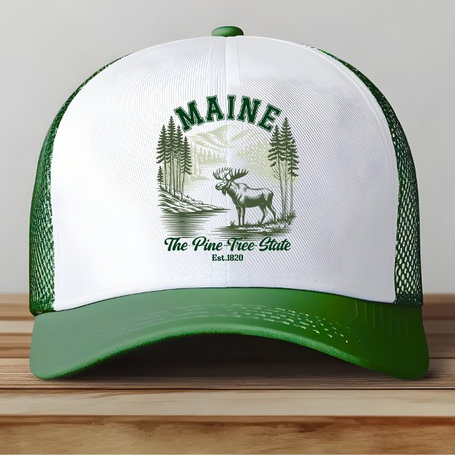 Boné Maine Woods and Wildlife Illustration (Criador carregado)