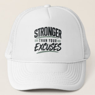 Boné Mais Forte Que Suas Desculpas Motivacional Fitness
