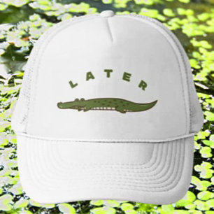 Boné Mais Tarde, Alligator Funny Trucker Hat - Gator Jo