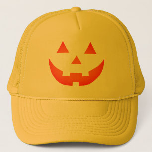 Boné Mal-alaranjada do Halloween Jack o rosto da abóbo