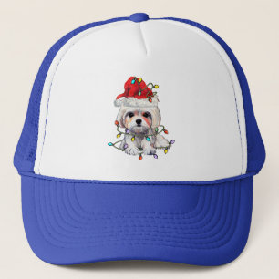 Boné Maltês - Natal, Xmas Maltês - Cão Maltês