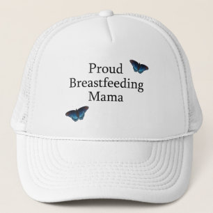 Boné Mama amamentando orgulhoso Azul Borboleta
