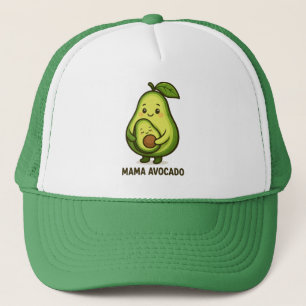 Boné Mama Avocado com Bebê - Design de Cartoon Bonito