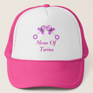Boné Mamã do chapéu gêmeo das meninas