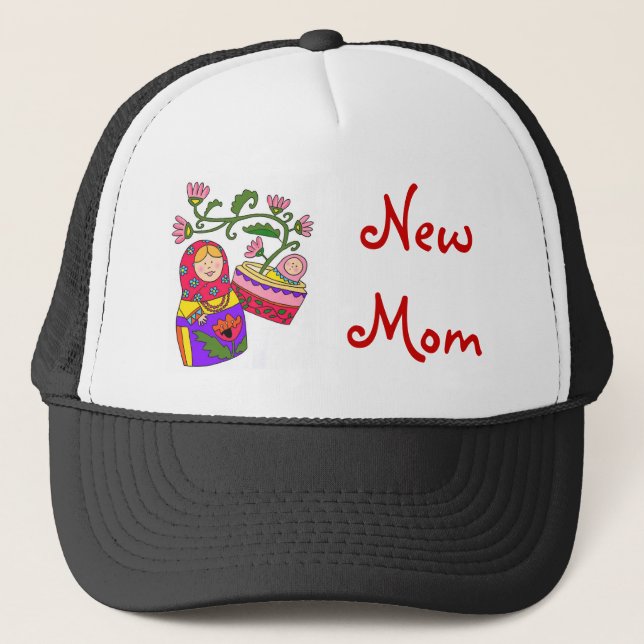 Boné Mamã nova do bebê de Matryoshka (Frente)