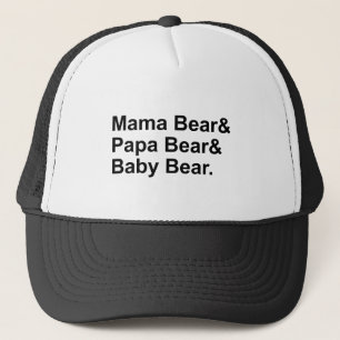 Boné Mama Urso, Papa Urso, Bebê Urso   Goldilocks