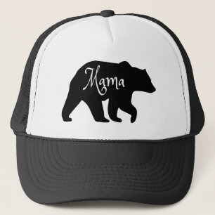Boné Mama Urso preto e branco