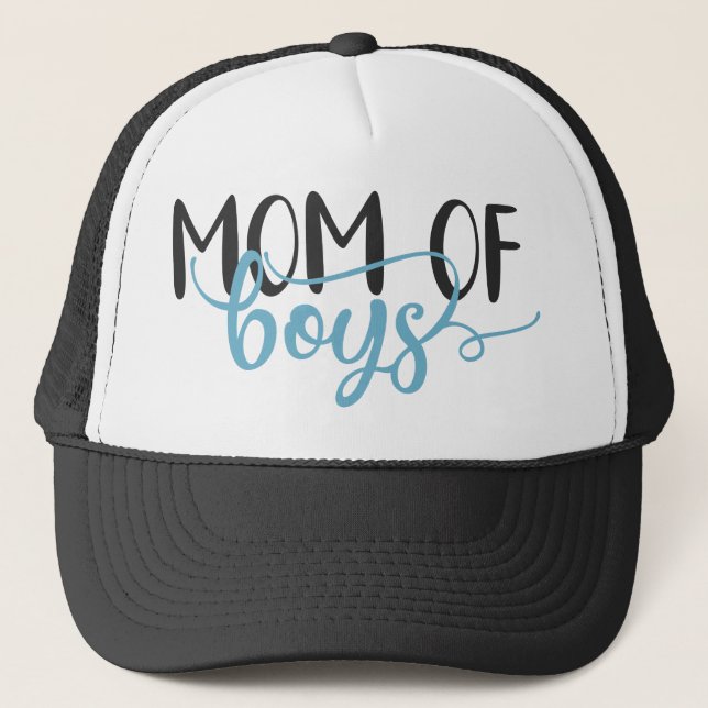 Boné Mamãe de Boys tem um ditado engraçado (Frente)