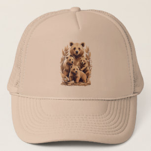 Boné Mamãe Urso E Seus Filhos - Amor Selvagem