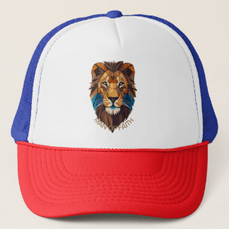 Boné "Man of Faith Lion T-Shirt – Bold Christian Graphi