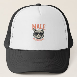 Boné Manipulador Masculino Óculos de Sol Gato Engraçado