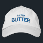 Boné Manteiga Salgada<br><div class="desc">Adicione um toque de estilo saboroso ao seu guarda-roupa com nosso Boné de beisebol bordado com manteiga salgada. Este boné apresenta um design branco de uma peça de manteiga salgada, bordada para acabamento de alta qualidade. Quer você esteja fora para um dia ocasional ou executando tarefas, este boné certamente adiciona...</div>