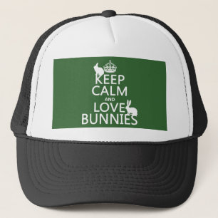 Boné Mantenha a calma e ame coelhos - todas as cores