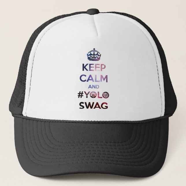 Boné Mantenha a calma e o #yoloswag (Frente)