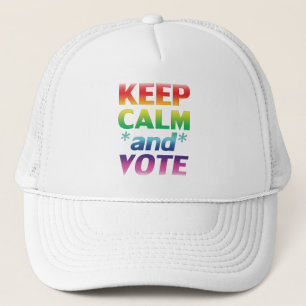 Boné "Mantenha calma e vote" Orgulho arco-íris lgbtq