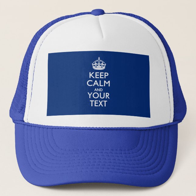 Boné MANTENHA O CALM E O Texto Personalizados (Frente)