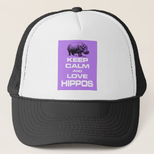 Boné Mantenha o roxo da calma e do design de Hippotamus