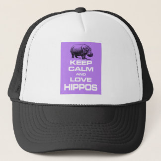 Boné Mantenha o roxo da calma e do design de Hippotamus