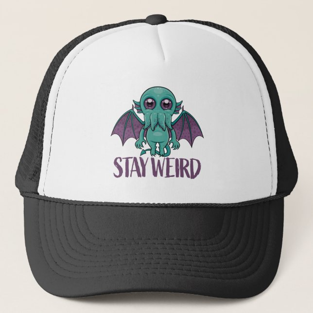 Boné Mantenha-se esquisito, monstro cthulhu bonito (Frente)