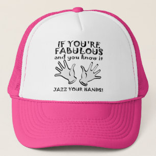 Boné Mãos de Jazz Fabulosas Chapéu de Caminhoneiro Cômi