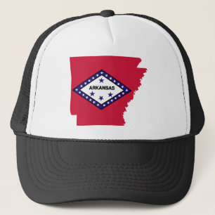Boné Mapa da bandeira de Arkansas
