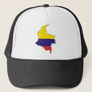 Boné Mapa da bandeira de Colômbia sem redução