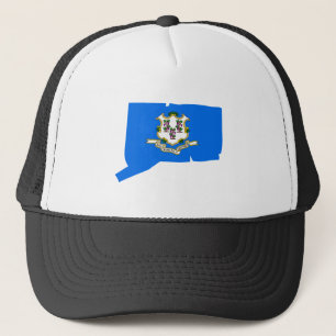 Boné Mapa da bandeira de Connecticut