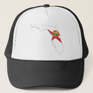 Boné Mapa da bandeira de Florida