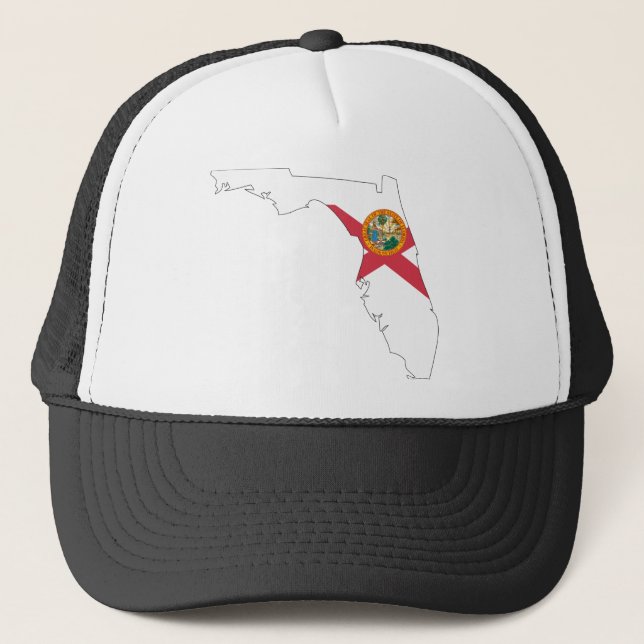 Boné Mapa da bandeira de Florida (Frente)