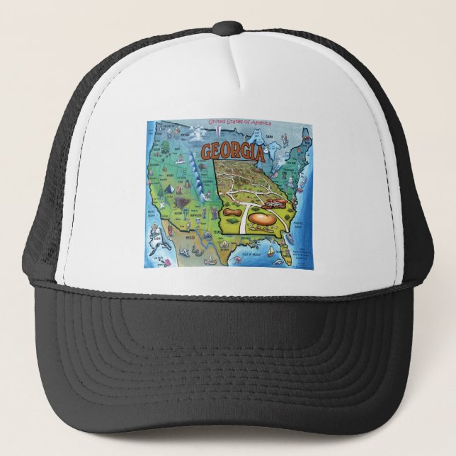 Boné Mapa da Geórgia EUA (Frente)