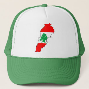 Boné Mapa do Líbano com Bandeira