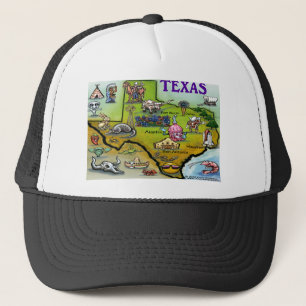 Boné Mapa dos desenhos animados de TEXAS