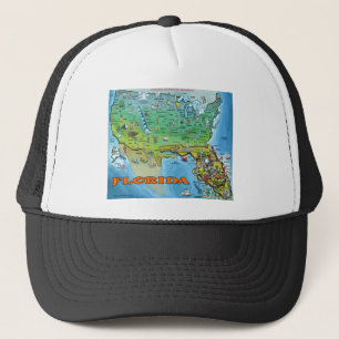 Boné Mapa dos EUA na Flórida