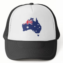 MAPA E BANDEIRA DA AUSTRÁLIA AZUL