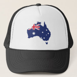 BONÉ MAPA E BANDEIRA DA AUSTRÁLIA AZUL