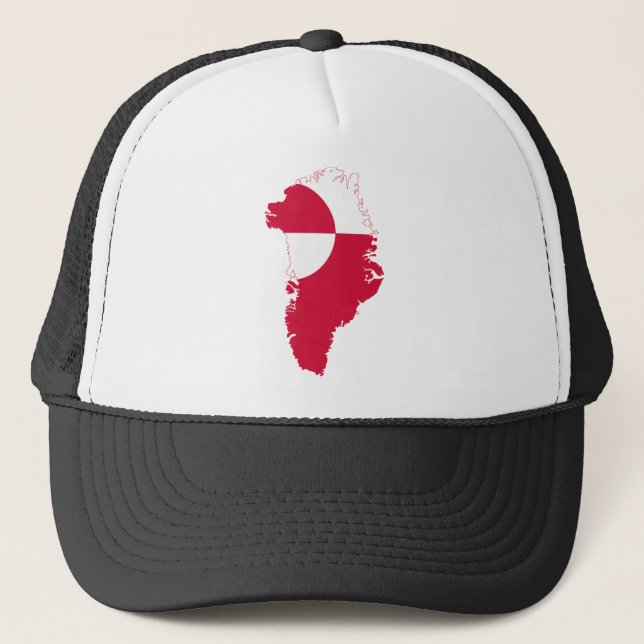 Boné Mapa GL da bandeira de Greenland (Frente)