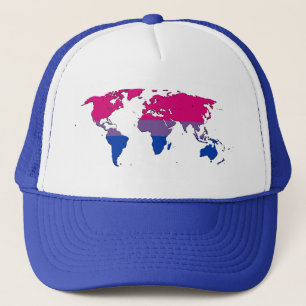 Boné Mapa mundial do orgulho da Bissexualidade Hat