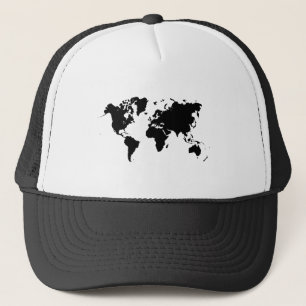 Boné Mapa Mundial - Preto