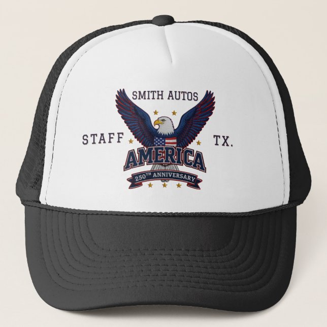 Boné Marca Comercial Personalizada EUA 250 (Frente)