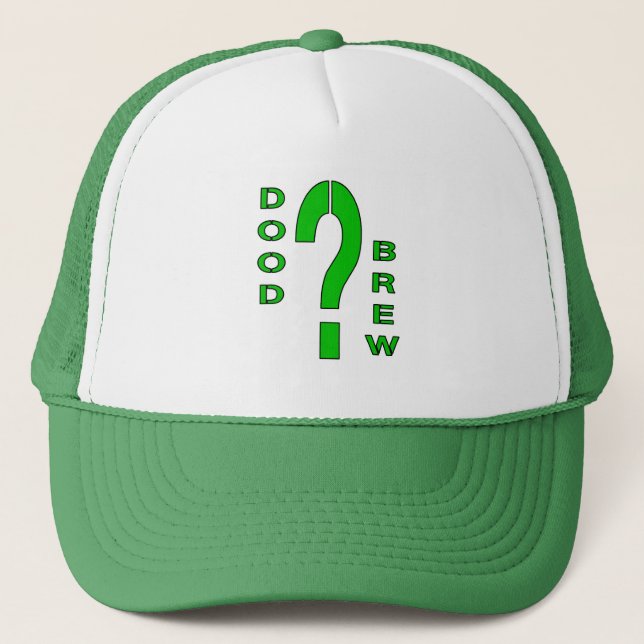 Boné Marca de DB07-Question - verde/preto - chapéu do (Frente)